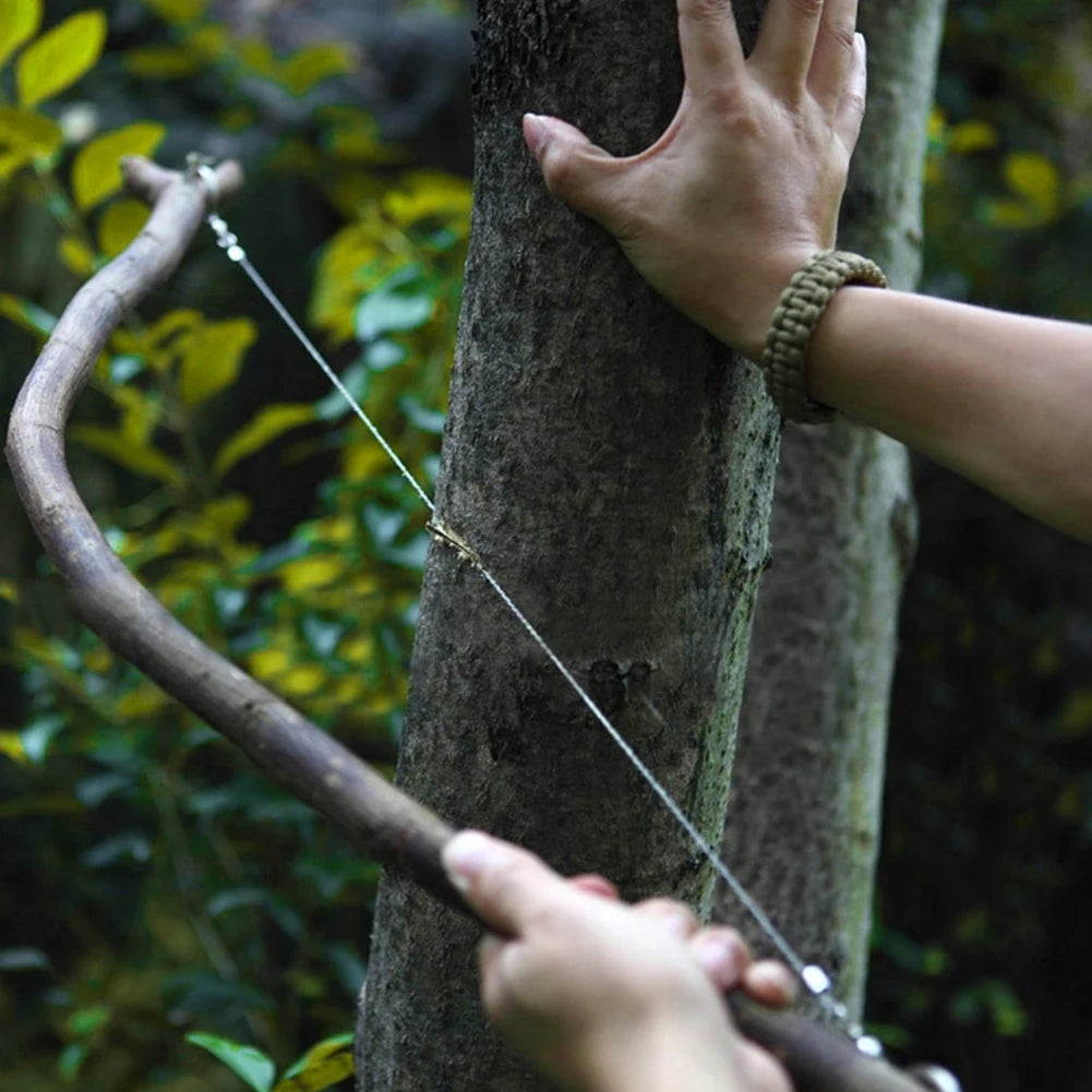 Wire Saw with Finger Handle: Compact Cutting Solution for Outdoor Survival - Survivalist Stockroom