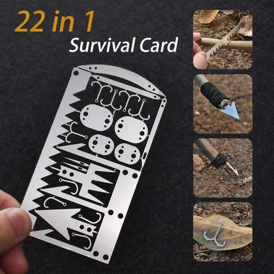 22-in-1 Card-sized Multi-Tool: Compact Utility for Every Situation - Survivalist Stockroom