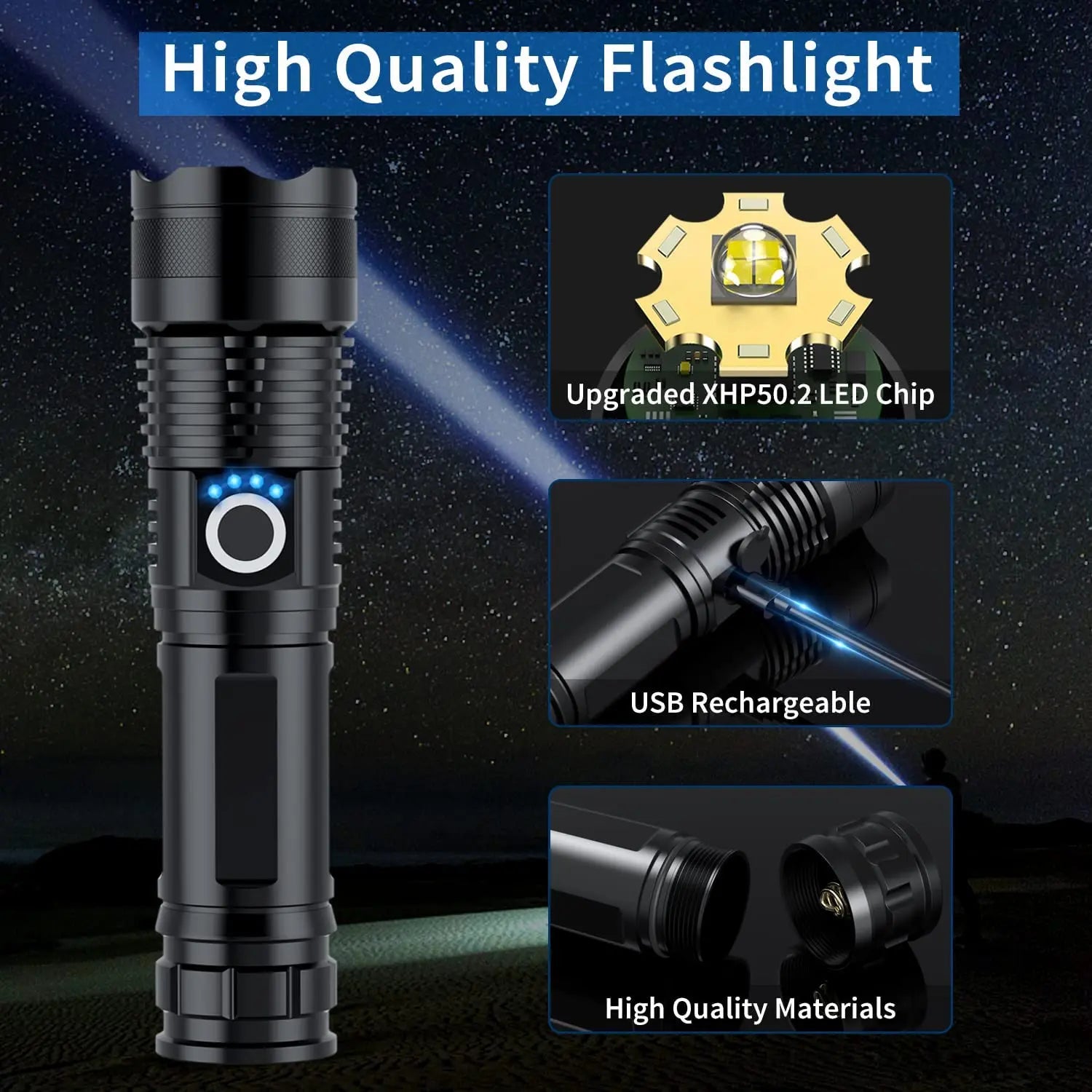 High Power Waterproof Flashlight: Reliable Illumination for Any Adventure - Survivalist Stockroom