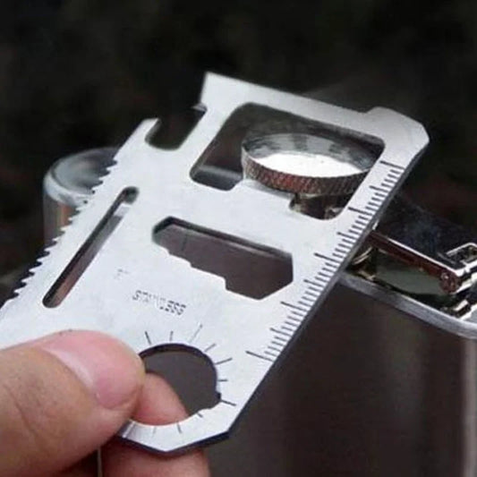 11-in-1 Card-Sized Multi-Tool: Compact Versatility for Everyday Tasks - Survivalist Stockroom