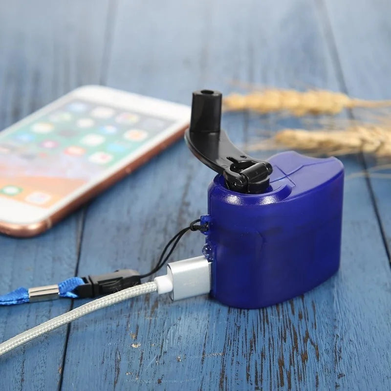 Hand Crank Travel Charger: Power On-the-Go for Outdoor Enthusiasts - Survivalist Stockroom